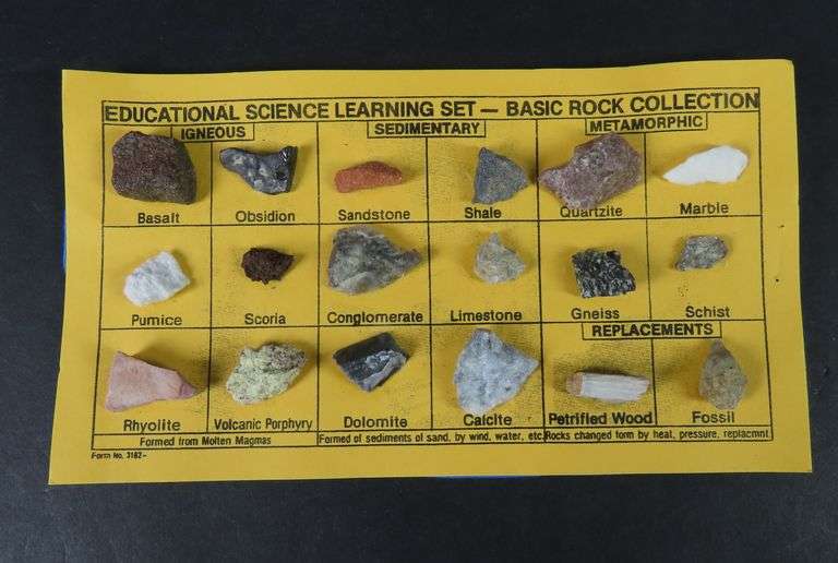 Educational Science Learning Set Basic Rock Collection
