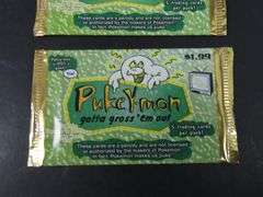 Lot of 2 "Pukey-Mon" Sealed Trading Card Packs