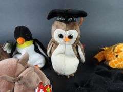 Lot of 8 Collectible Ty Beanie Baby Plush