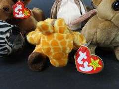 Lot of 8 Collectible Ty Beanie Baby Plush
