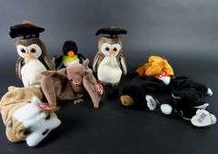 Lot of 8 Collectible Ty Beanie Baby Plush