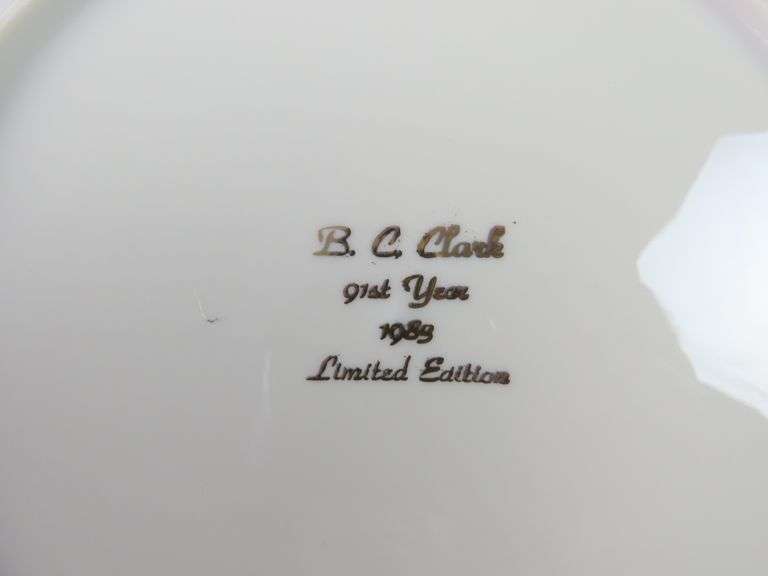 Lot of 2 -1982 BC Clark Christmas Dinner Plates