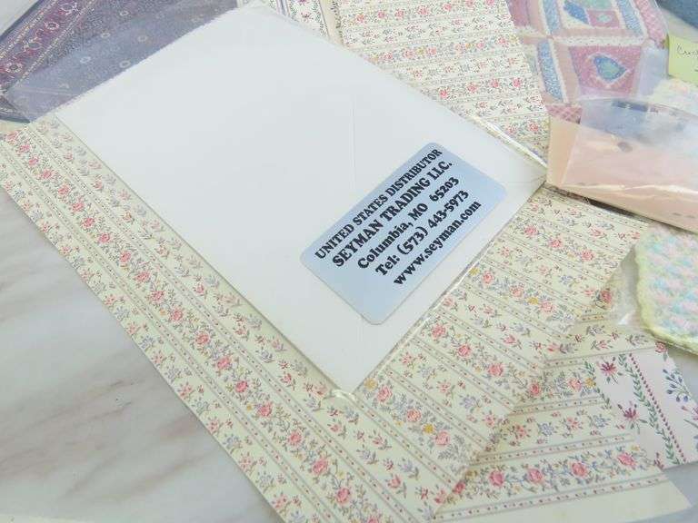 Lot of Doll House Rugs, Linens & Roof Tiles