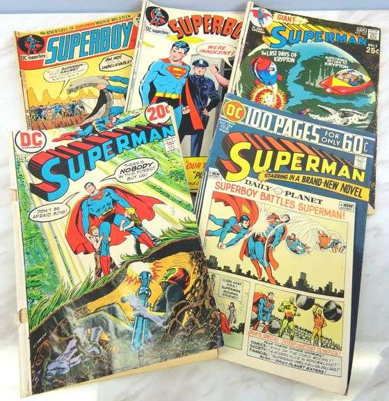 Lot of 5 Vintage Superman & Superboy Comic Books