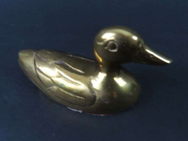 Vintage Brass Duck Figure