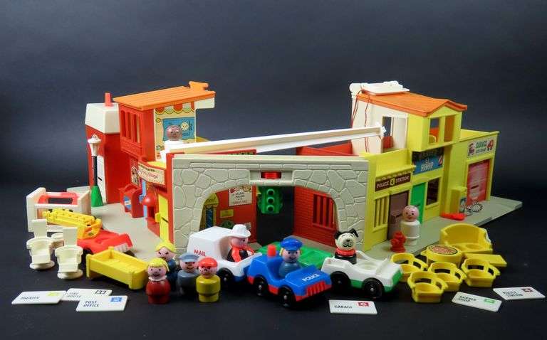 1973 Fisher Price "Family Village" Playset with Accessories