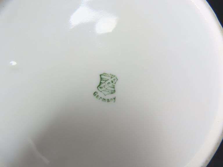 Weiman Handpainted Double Handled Covered Dish - Made in Germany