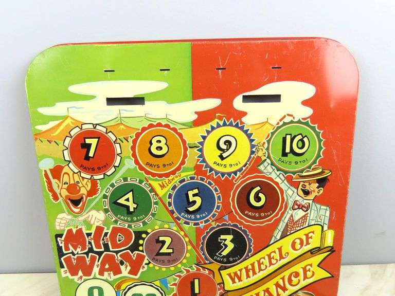 Vintage Marx Tin Wheel of Chance Game