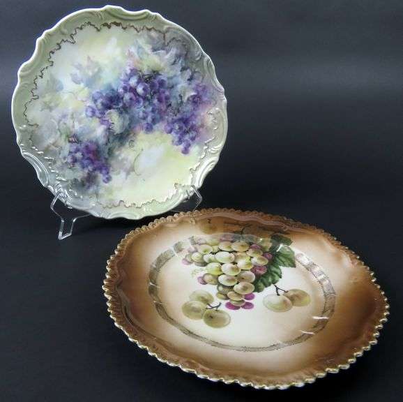 Mixed Lot of 2 Victorian Fruit Plates