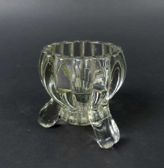 "National Clear" 3 Toed Single Light Candlestick