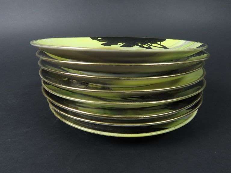Lot of 8 Handpainted Nippon Bread Plates