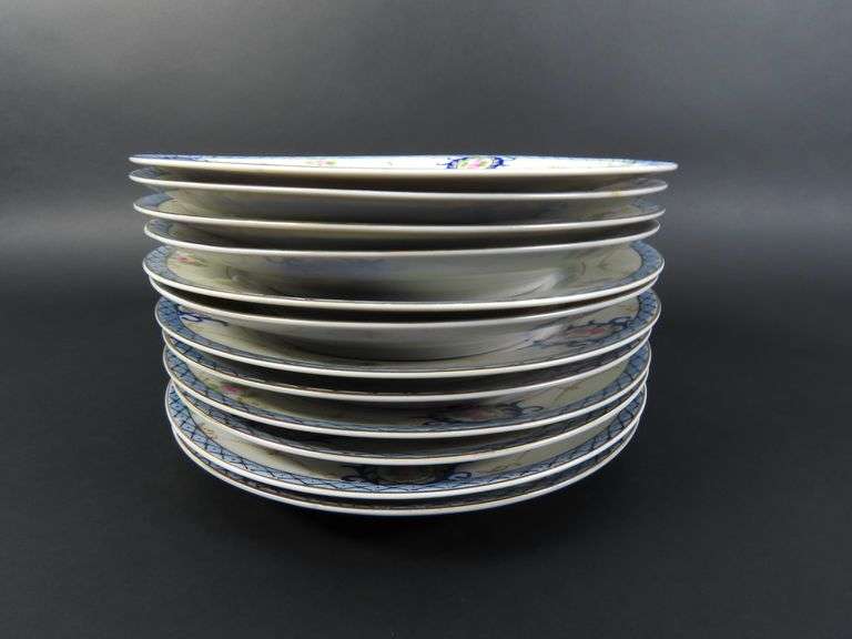 Lot of 12 Noritake Handpainted Salad Plates - Made in Japan