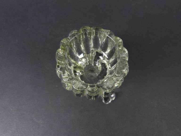 "National Clear" 3 Toed Single Light Candlestick