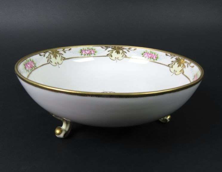 Handpainted Nippon Footed Serving Bowl