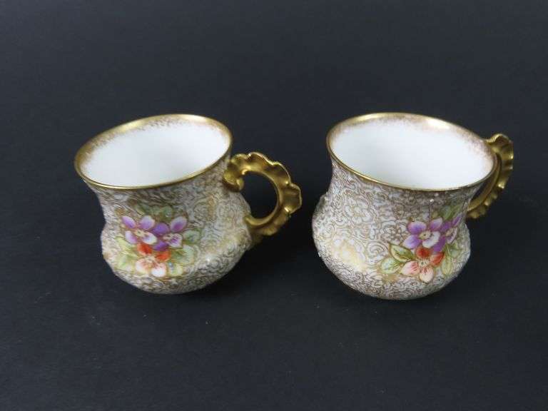 Lot of 2 Beautiful Limoges Demitasse Cups