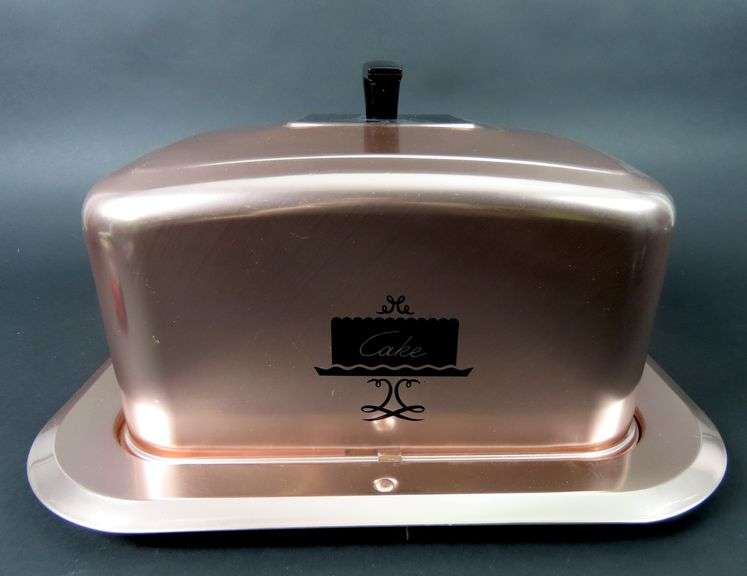 Vintage Coppertone West Bend Covered Cake Carrier
