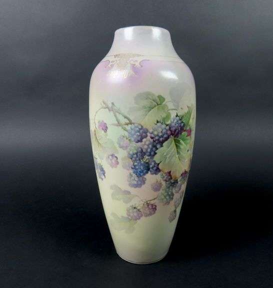 Antique Handpainted Tall Blackberry Vase #2 - See Description