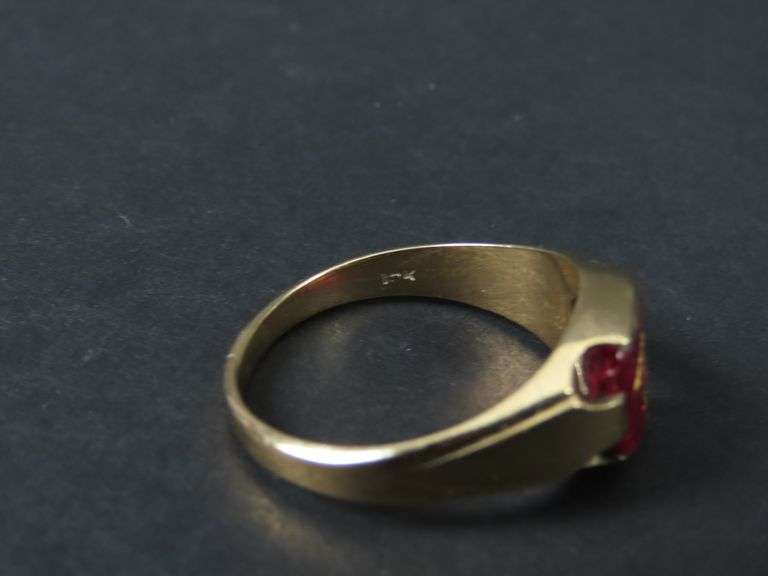 Vintage 10K Gold Masonic Ring - Size 10.5 - 5.6g