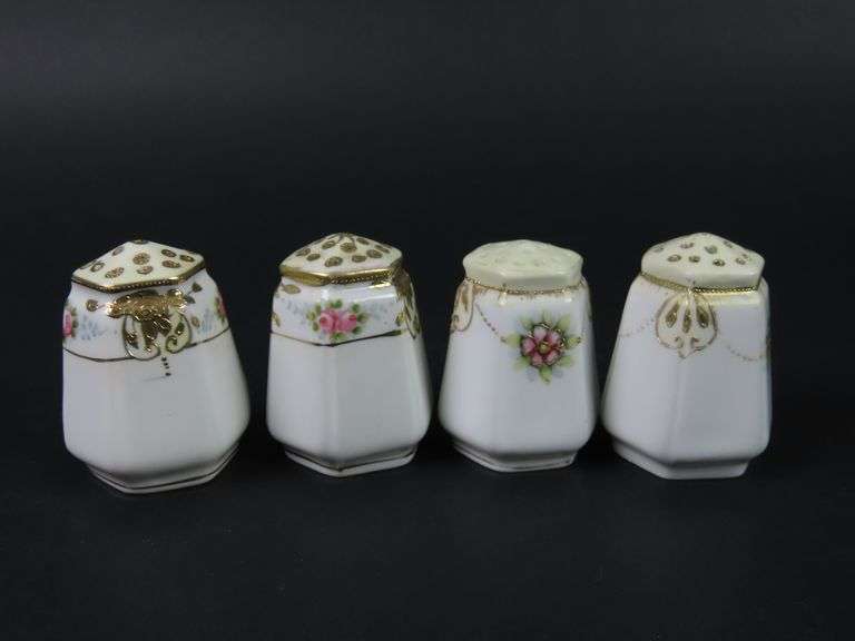 Mixed Lot of 4 Handpainted Nippon Salt & Pepper Shakers