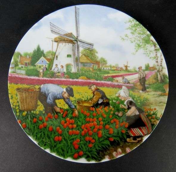 1985 Hand Decorated Royal Schwabap Collector Plate  Made in Holland