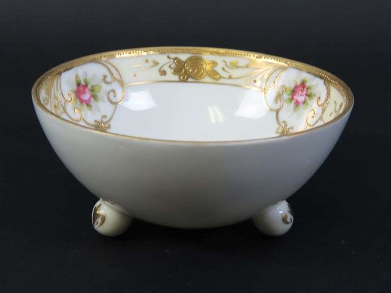 Vintage Handpainted Nippon Footed Bowl - Made in Japan