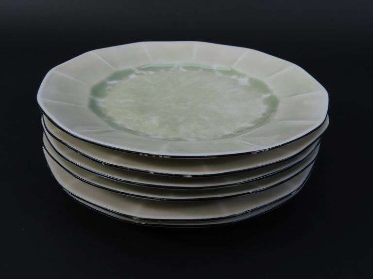 Lot of 6 Vintage Victoria Czechoslovakia Lusterware Lunch Plates
