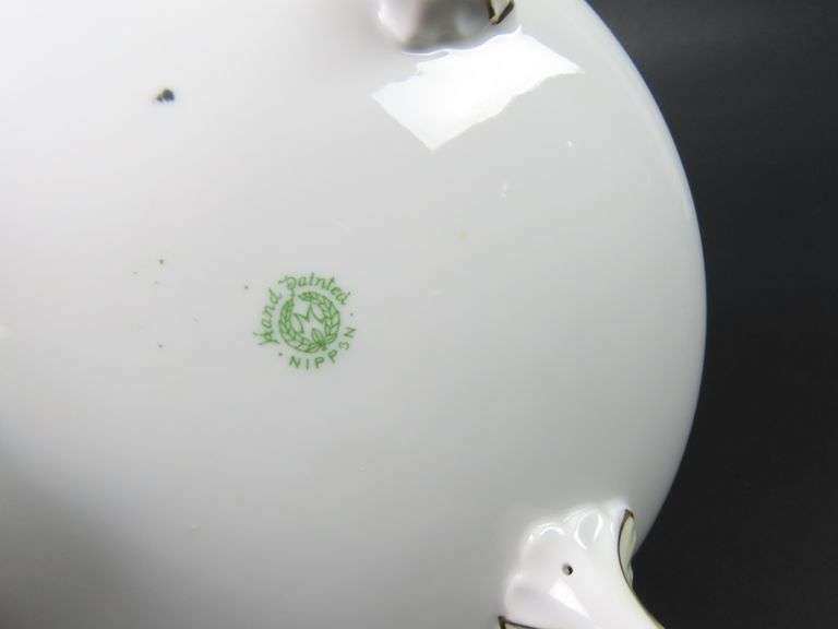 Handpainted Nippon Footed Serving Bowl
