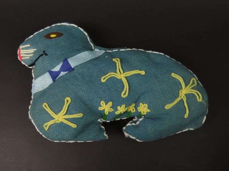 Vintage Handcrafted Seal Plush Pillow