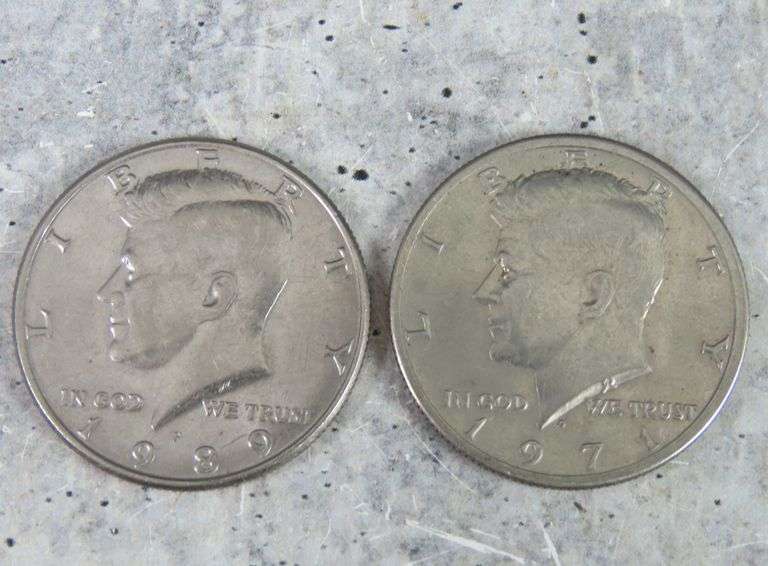 Circulated 1971 & 1989 Kennedy Half Dollars