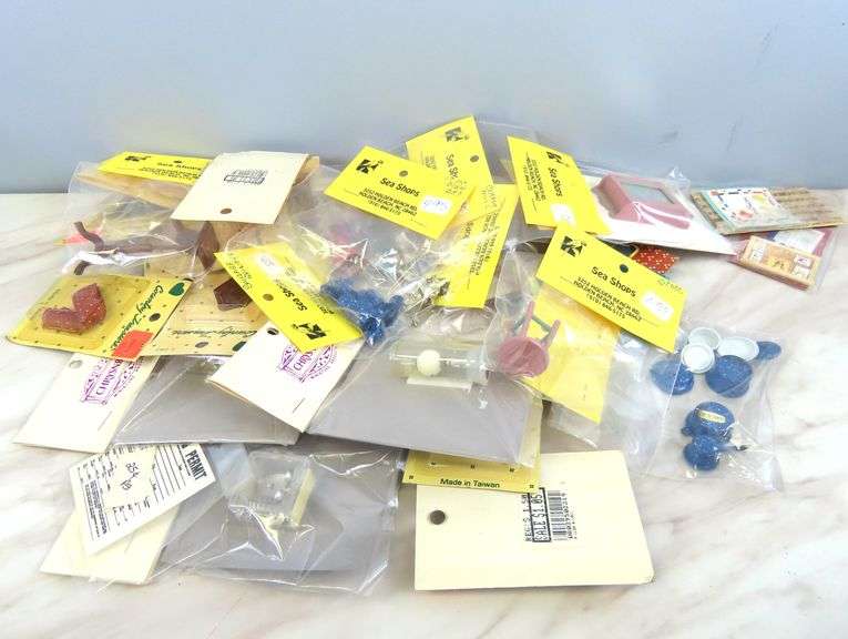 Big Lot of Doll House Miniatures with Kitchen Items & More