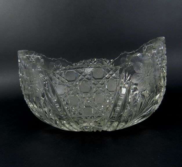Antique Cut Glass Serving Bowl