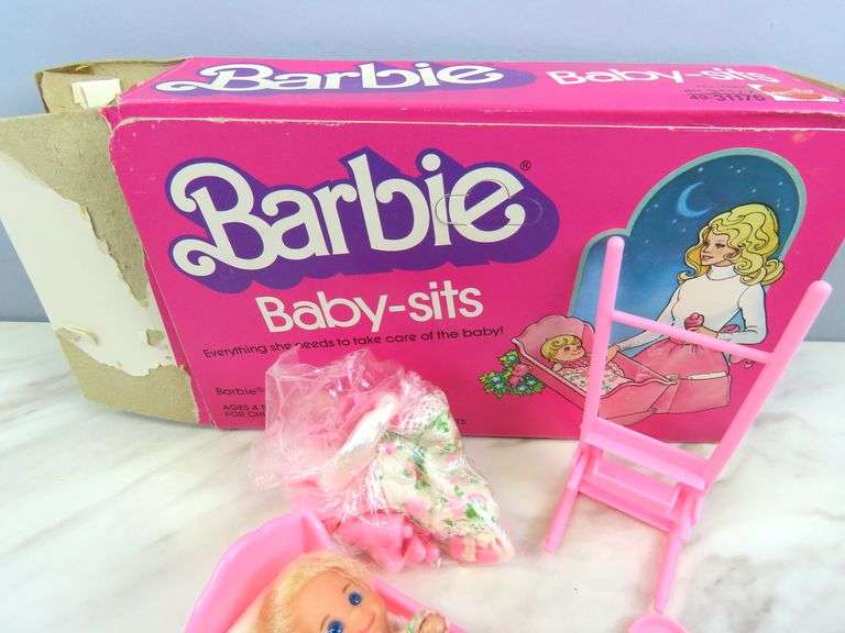Vintage Barbie Baby Sitter Play Set in Original Box