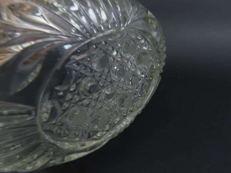 Antique Cut Glass Serving Bowl