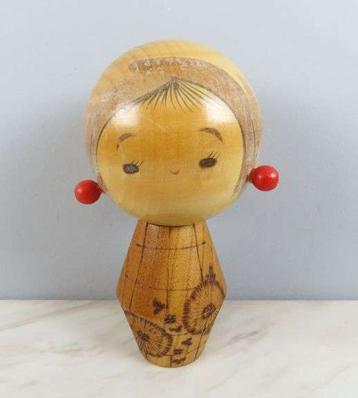 Traditional Japanese Wooden Kokeshi Doll
