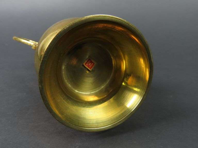 Small Double Handled Brass Vase