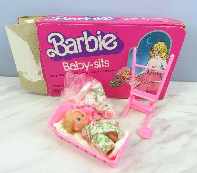 Vintage Barbie Baby Sitter Play Set in Original Box