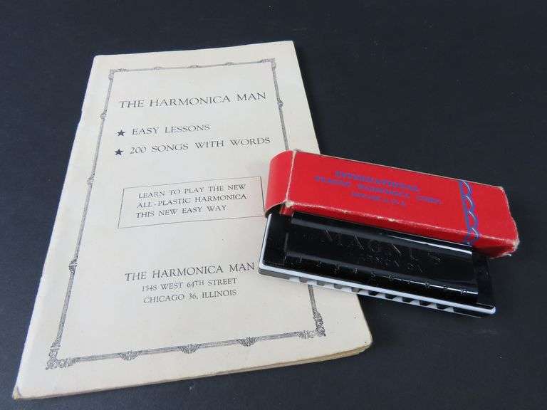 Vintage Magnus Harmonica with Lesson Book