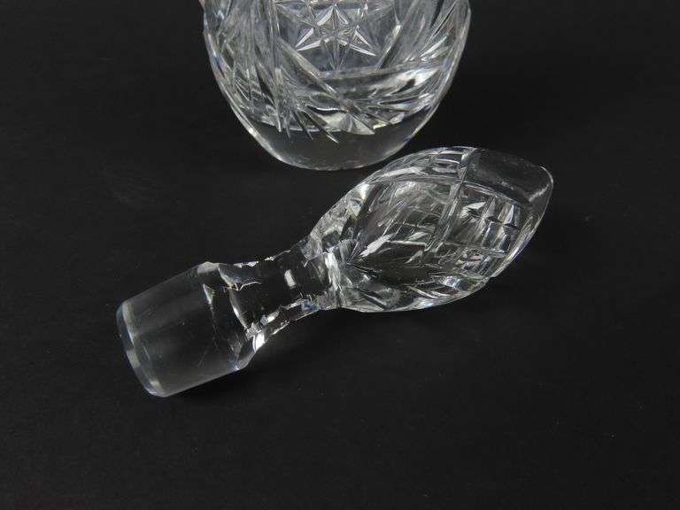 Vintage Cut Crystal Decanter with Stopper