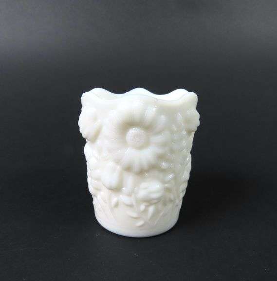 Vintage Milk Glass Toothpick Holder