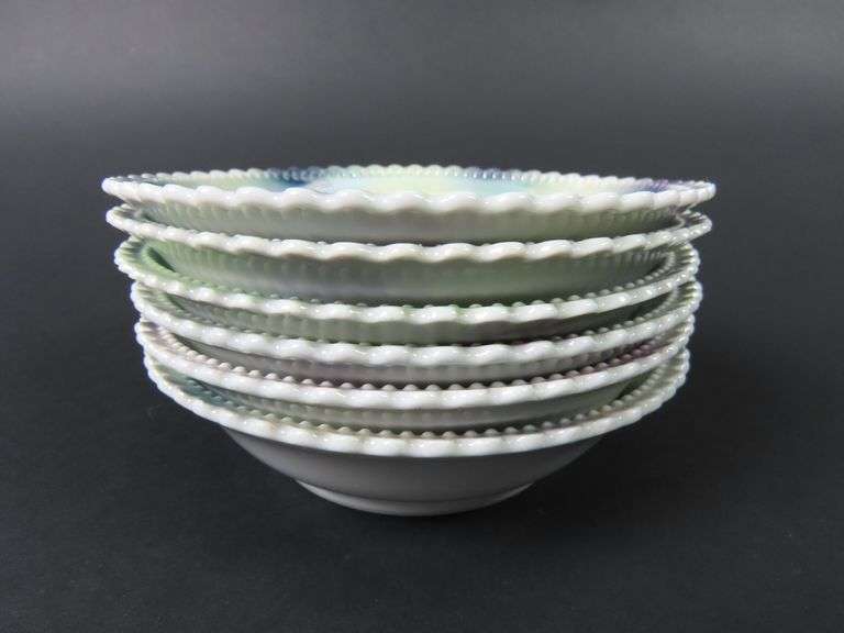 Lot of 6 Antique PK Silesia Berry Bowls