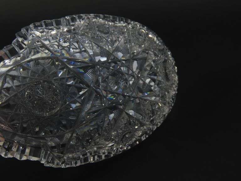 Lot of 2 Cut Glass Candy Dishes