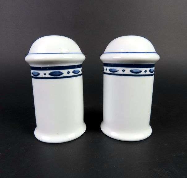 Dansk "Bistro Cafe Coordinates" Porcelain Salt & Pepper Shakers