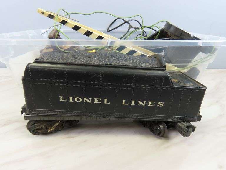 Lot of Vintage Lionel Train Track with Coal Tender &  Gate