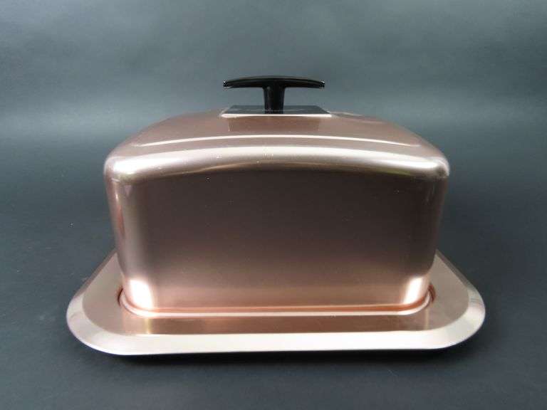 Vintage Coppertone West Bend Covered Cake Carrier