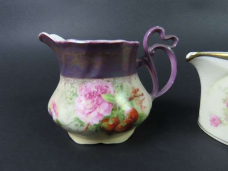 Mixed Lot of 3 Antique Handpainted Creamers