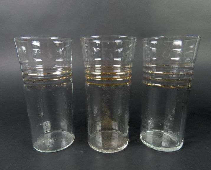 Lot of 3 Drinking Glasses - See Description