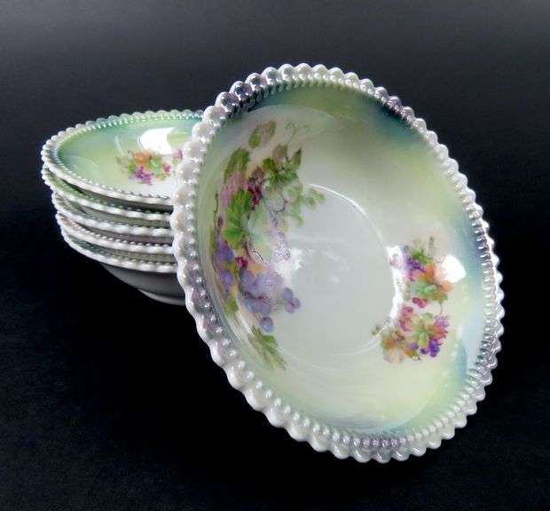 Lot of 6 Antique PK Silesia Berry Bowls