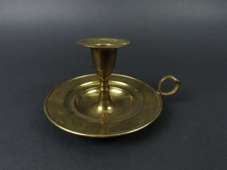 Vintage Brass Chamber Candlestick