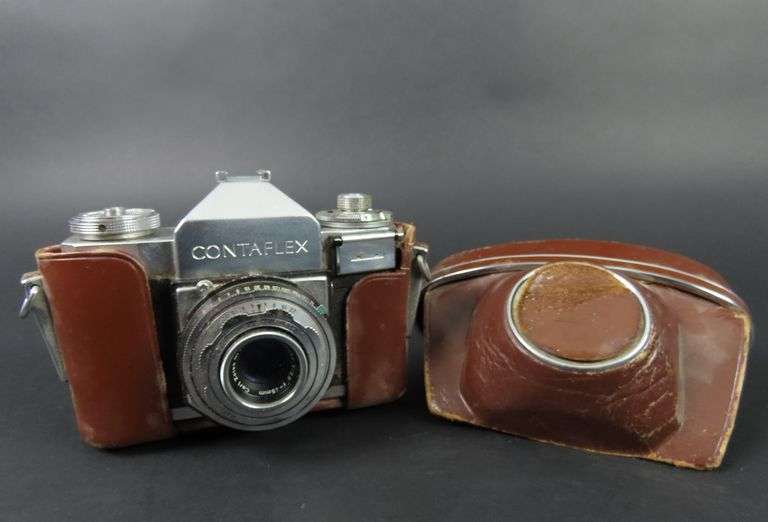 Vintage Zeiss Ikon Contaflex Synchro-Compur 35mm Camera with Case