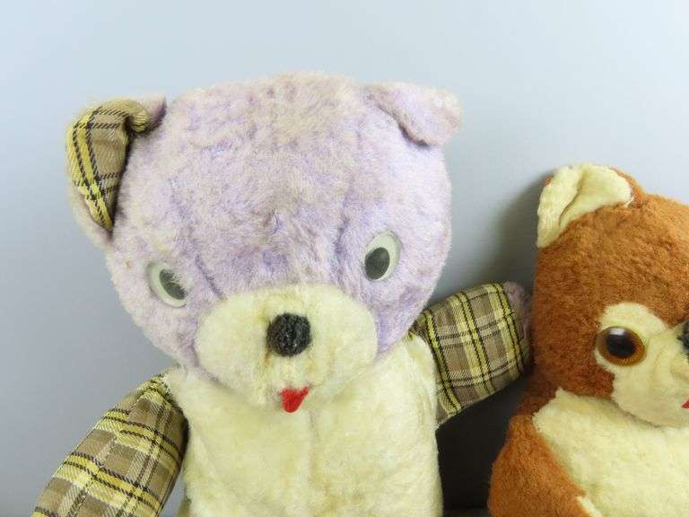 Lot of 2 Vintage Plush Bears